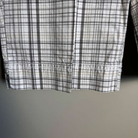 Calvin Klein Jeans Women's Plaid Bermuda Shorts Lightweight Walking White/Gray 8 - Picture 4 of 16